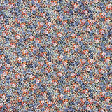 Viscose Spandex Lisa  Mini Flor Azul - Ribes y Casals