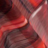 Plissado Chiffon Estampa Geo Vermelho - Ribes y Casals