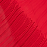 Plissado Chiffon Poliéster Vermelho - Ribes y Casals