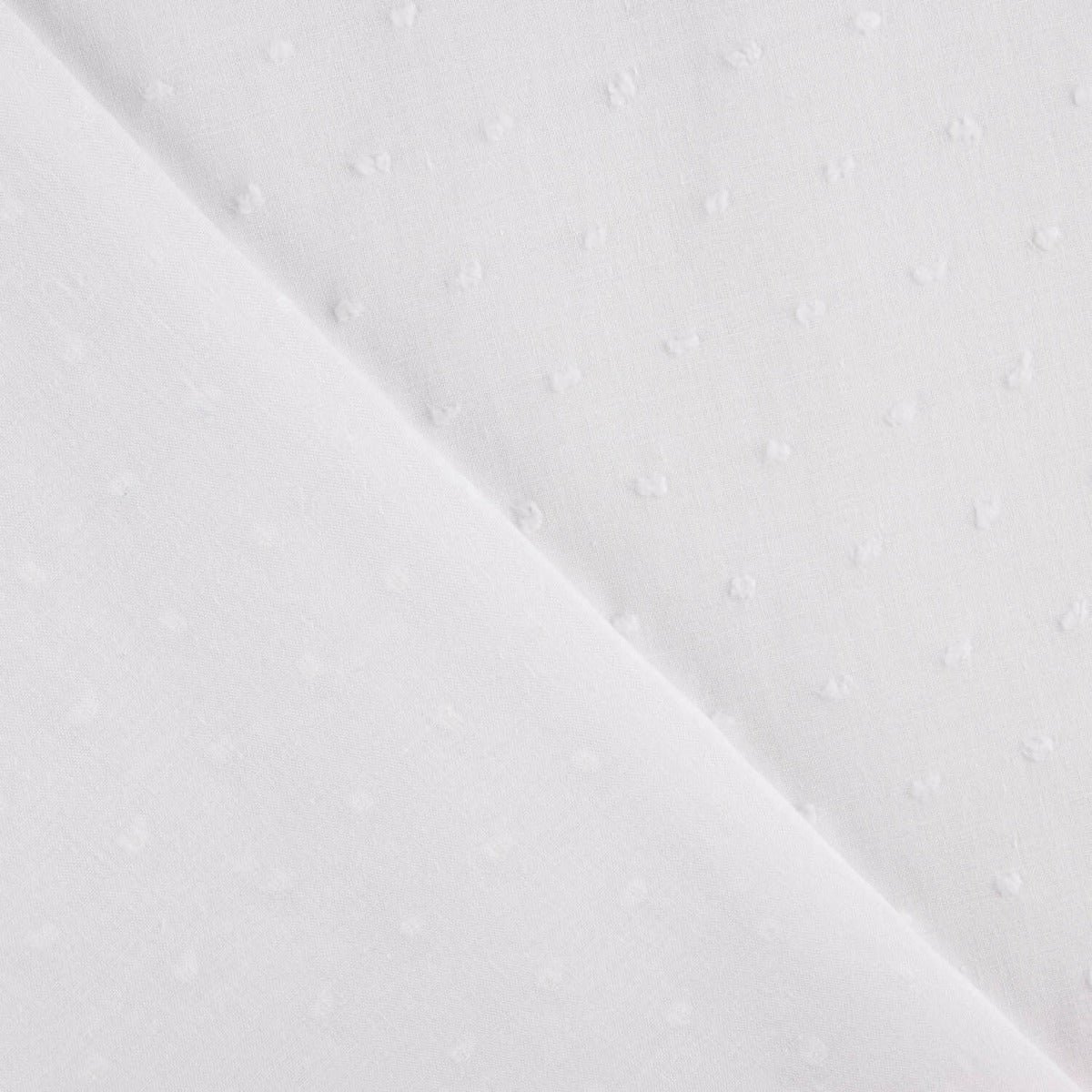 Retal Plumeti Algodón Blanco 65x140 cm - Ribes y Casals