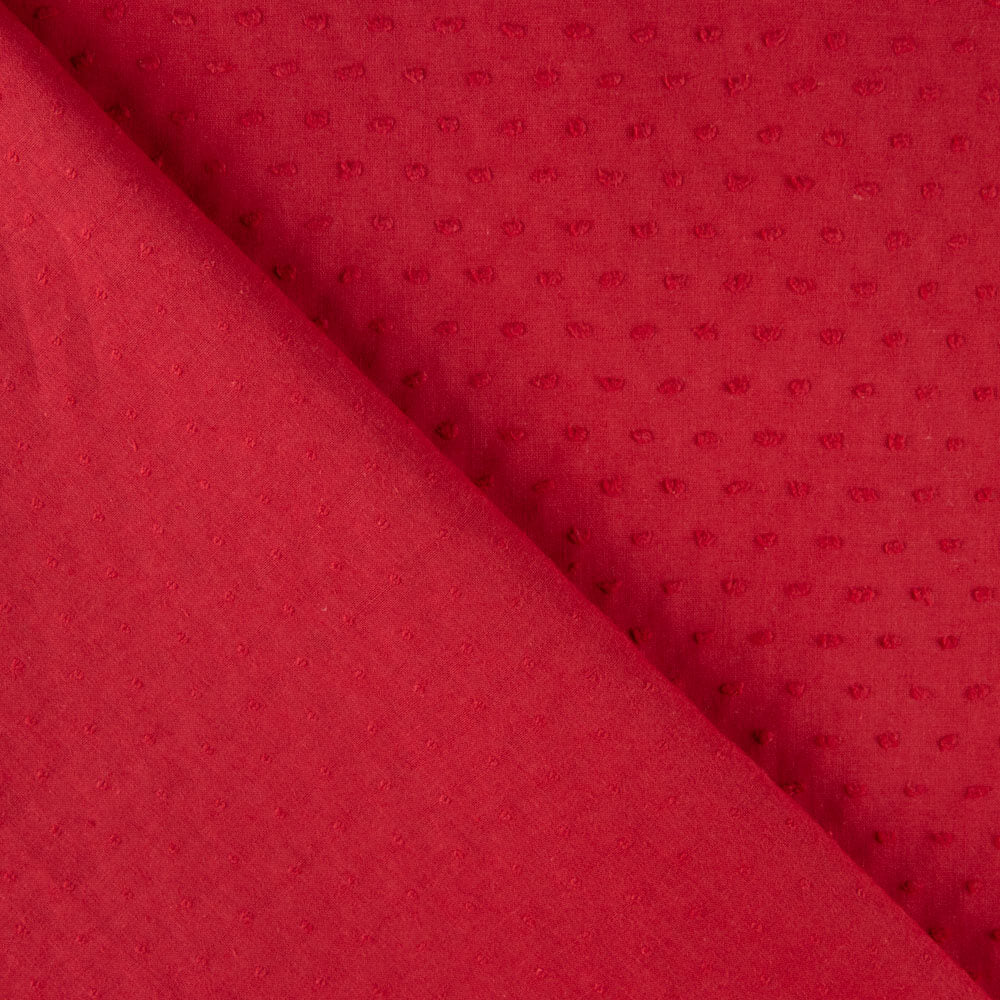 Plumeti Algodón Rojo Rubí - Ribes y Casals