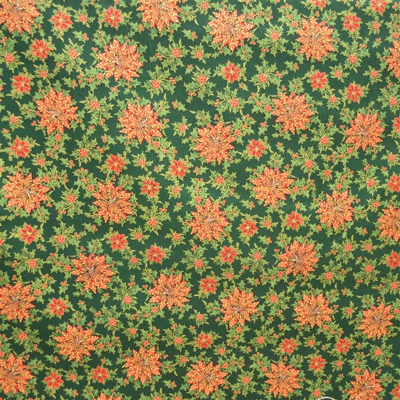 Poelin Flor de Natal Fundo Verde - Ribes y Casals