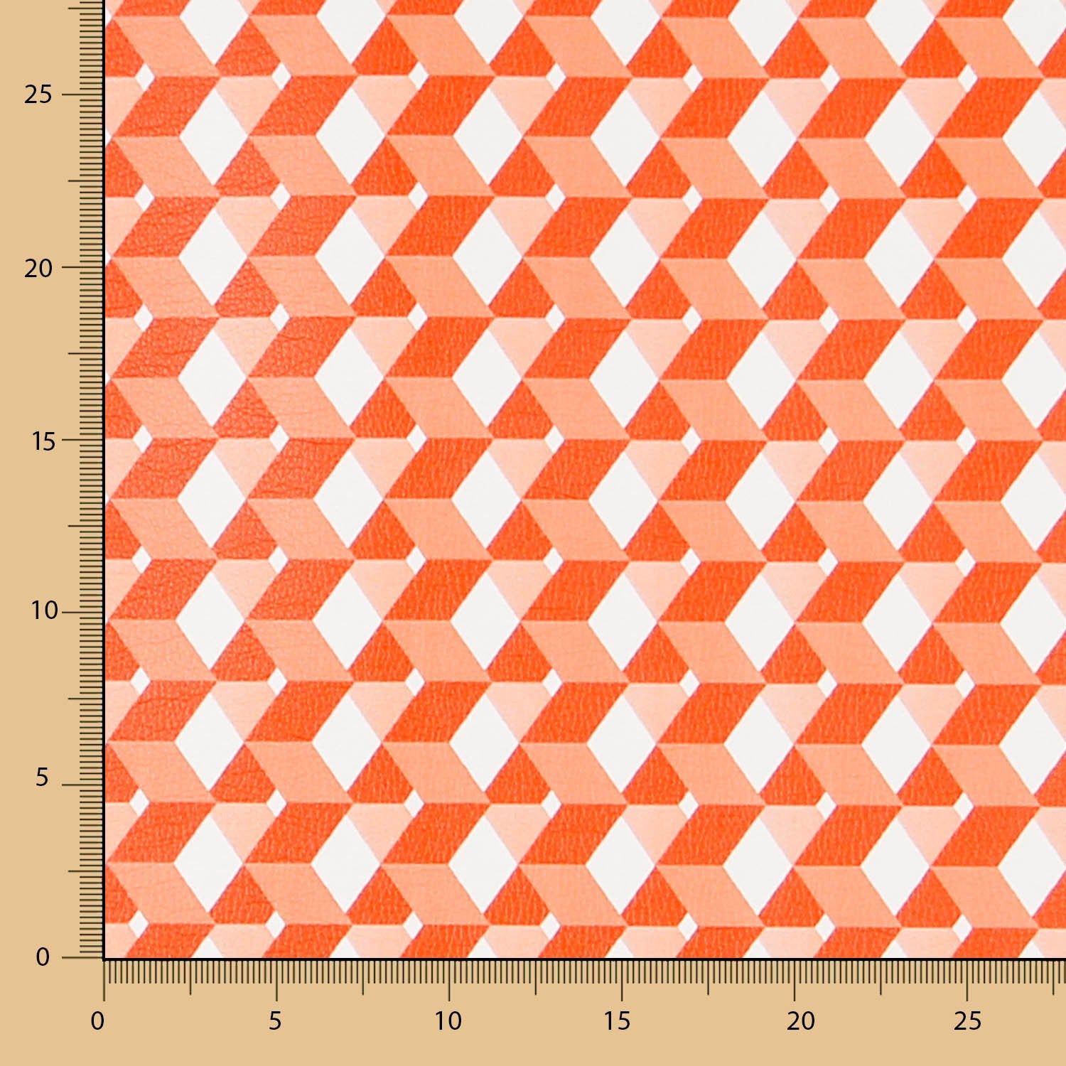 Couro Sintético 3D Laranja - Ribes y Casals