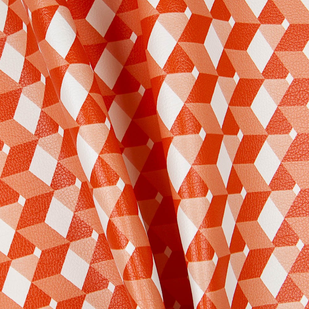 Couro Sintético 3D Laranja - Ribes y Casals