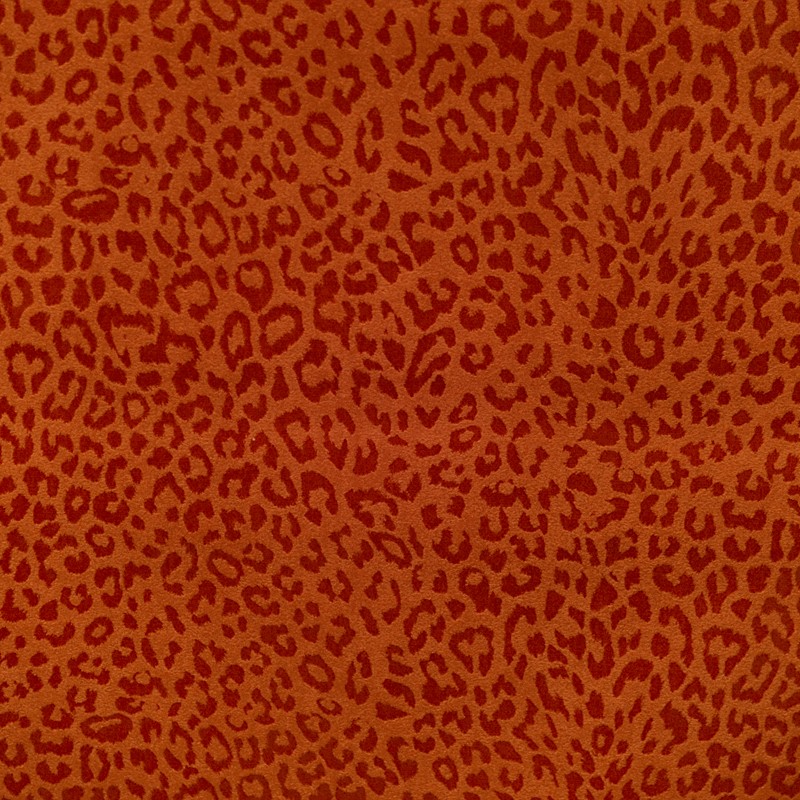 Pele Sintética Camurça Leopardo Laranja - Ribes y Casals