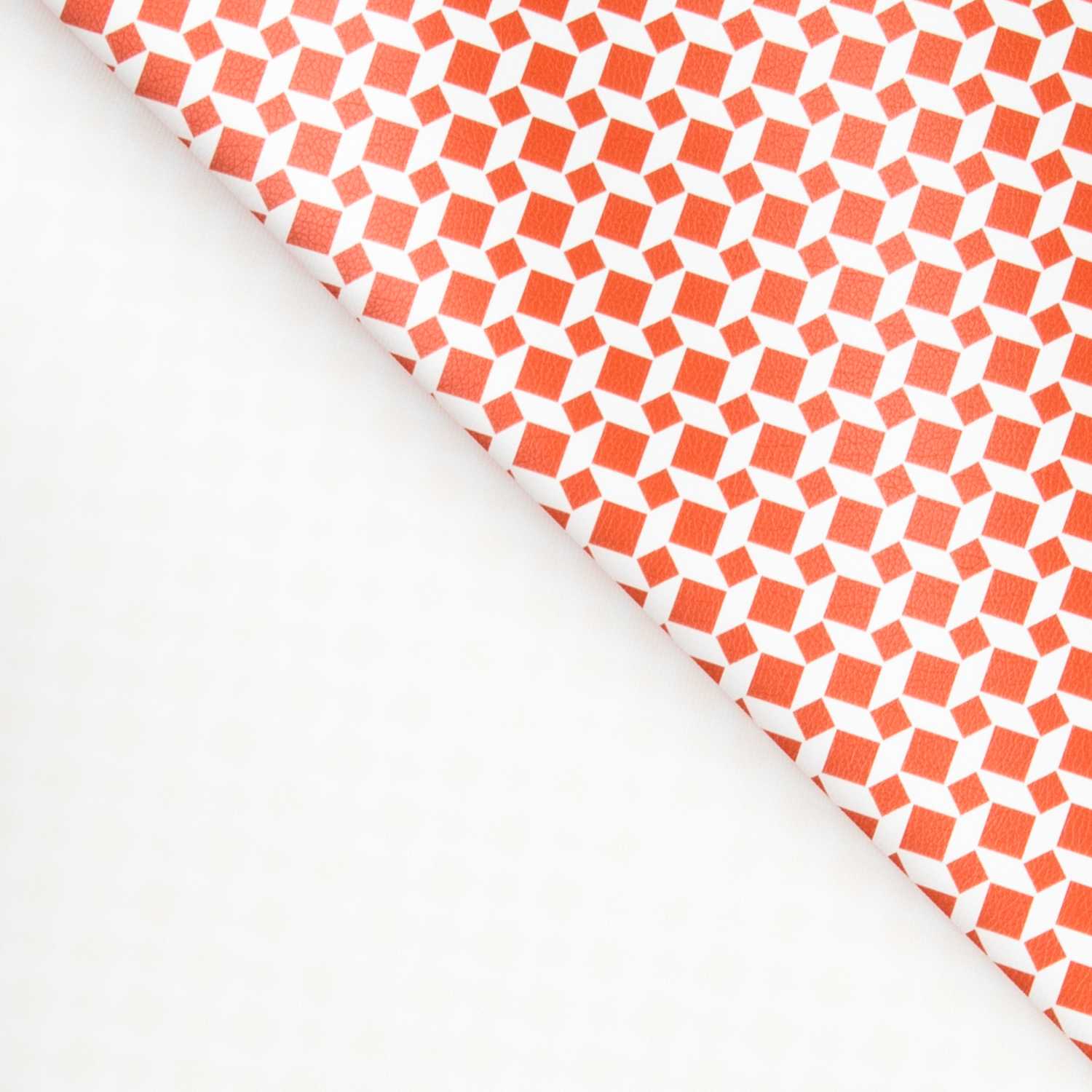 Couro Sintético Cubos Laranja - Ribes y Casals