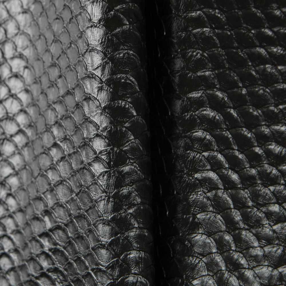Couro Sintético Escamas Preto - Ribes y Casals