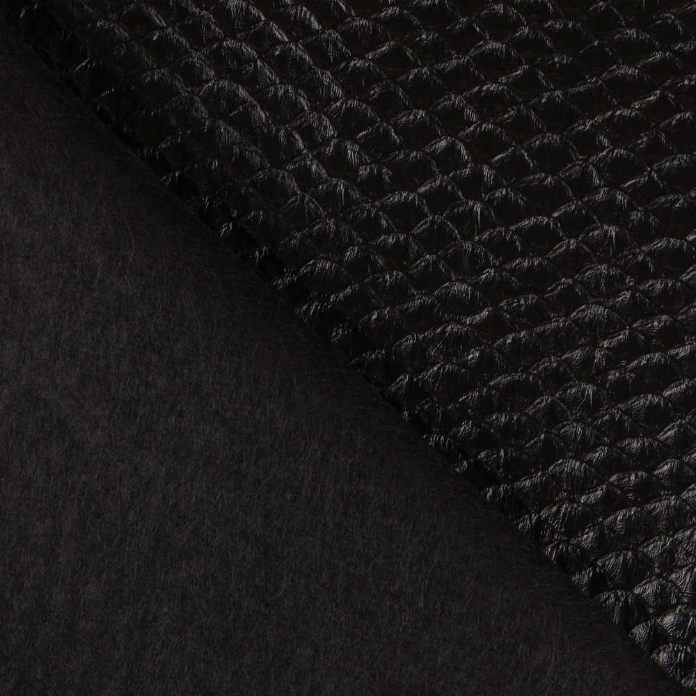 Couro Sintético Escamas Preto - Ribes y Casals