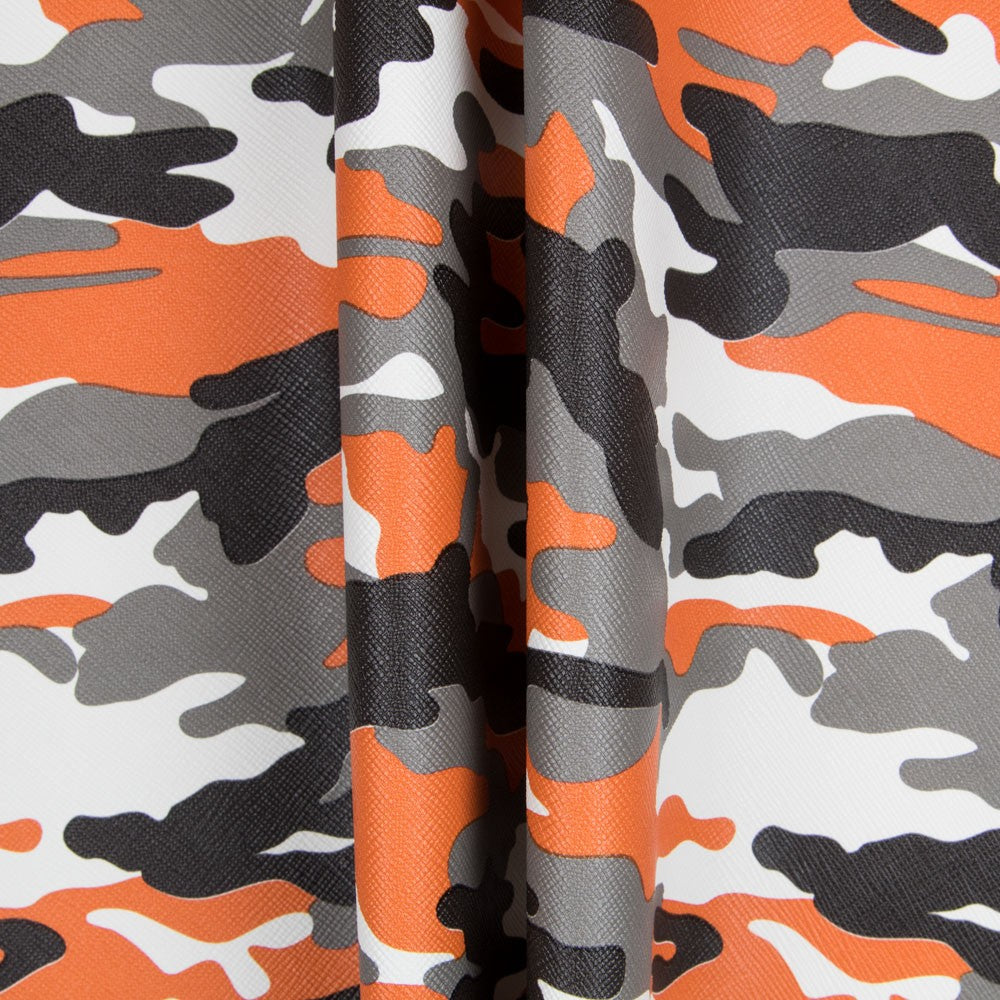 Couro Sintético Estofamento Militar Laranja - Ribes y Casals