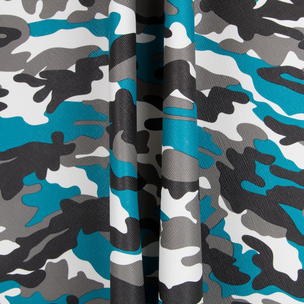 Couro Sintético Estofamento Militar Turquesa - Ribes y Casals