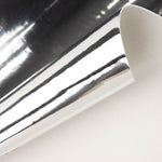 Couro Sintético Laminado Efeito Espelhado Prateado - Ribes y Casals