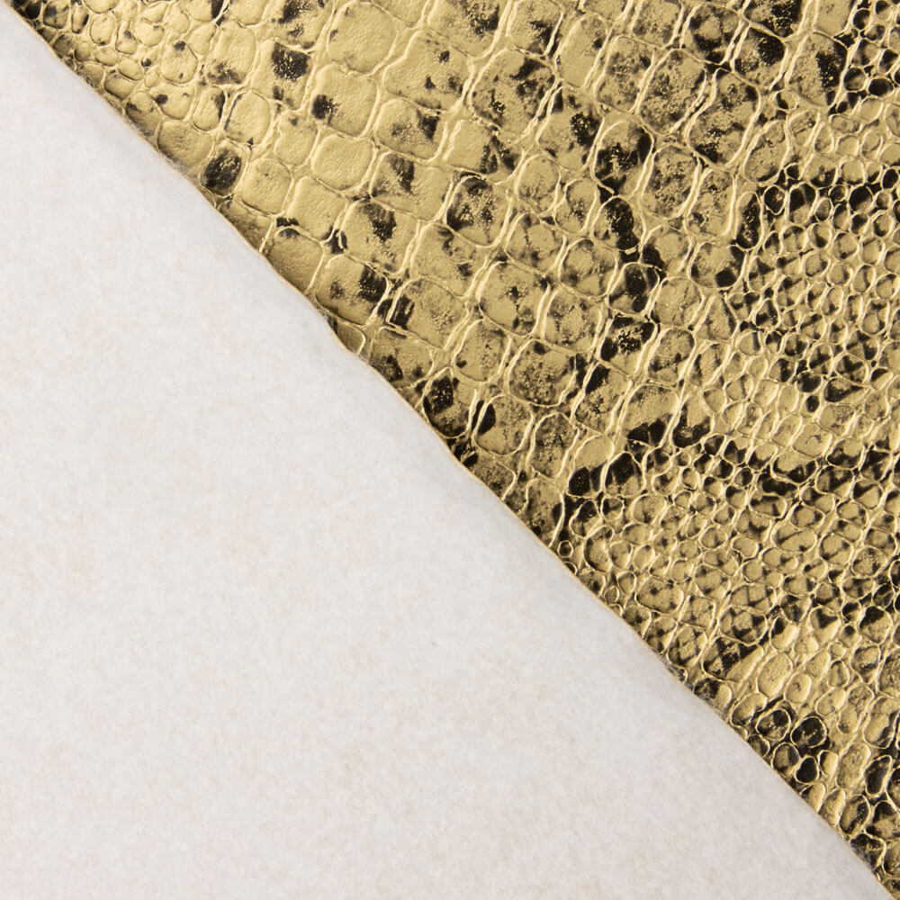 Couro Sintético Snake Ouro - Ribes y Casals