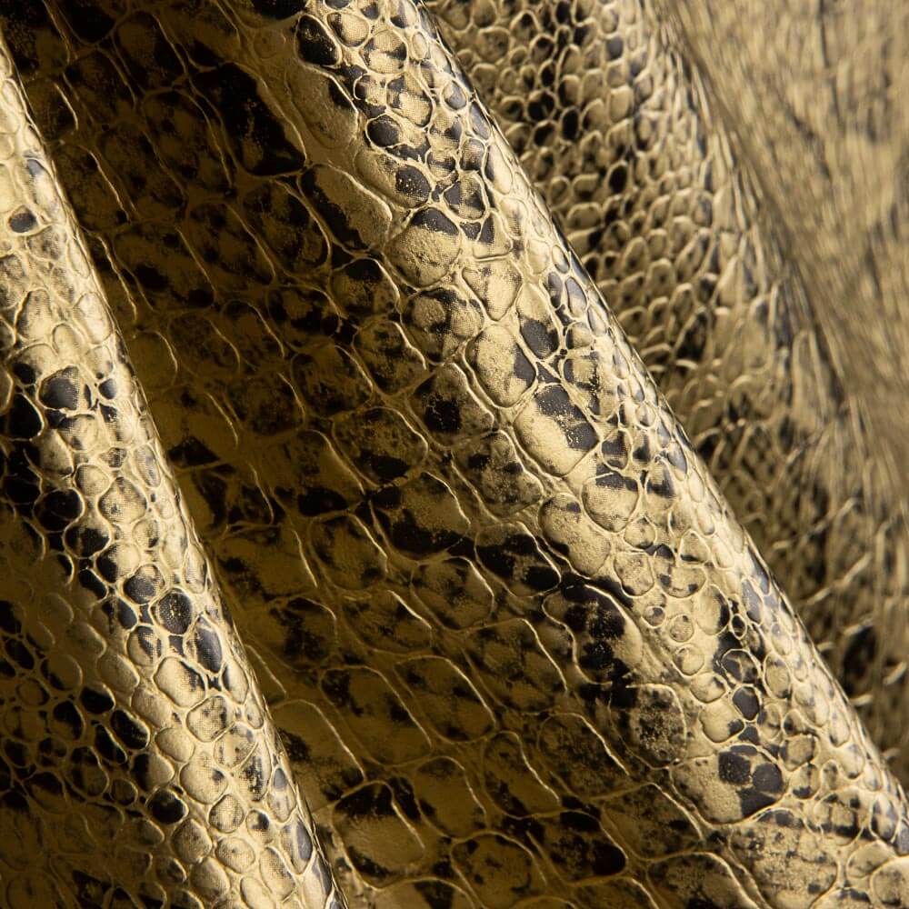 Couro Sintético Snake Ouro - Ribes y Casals