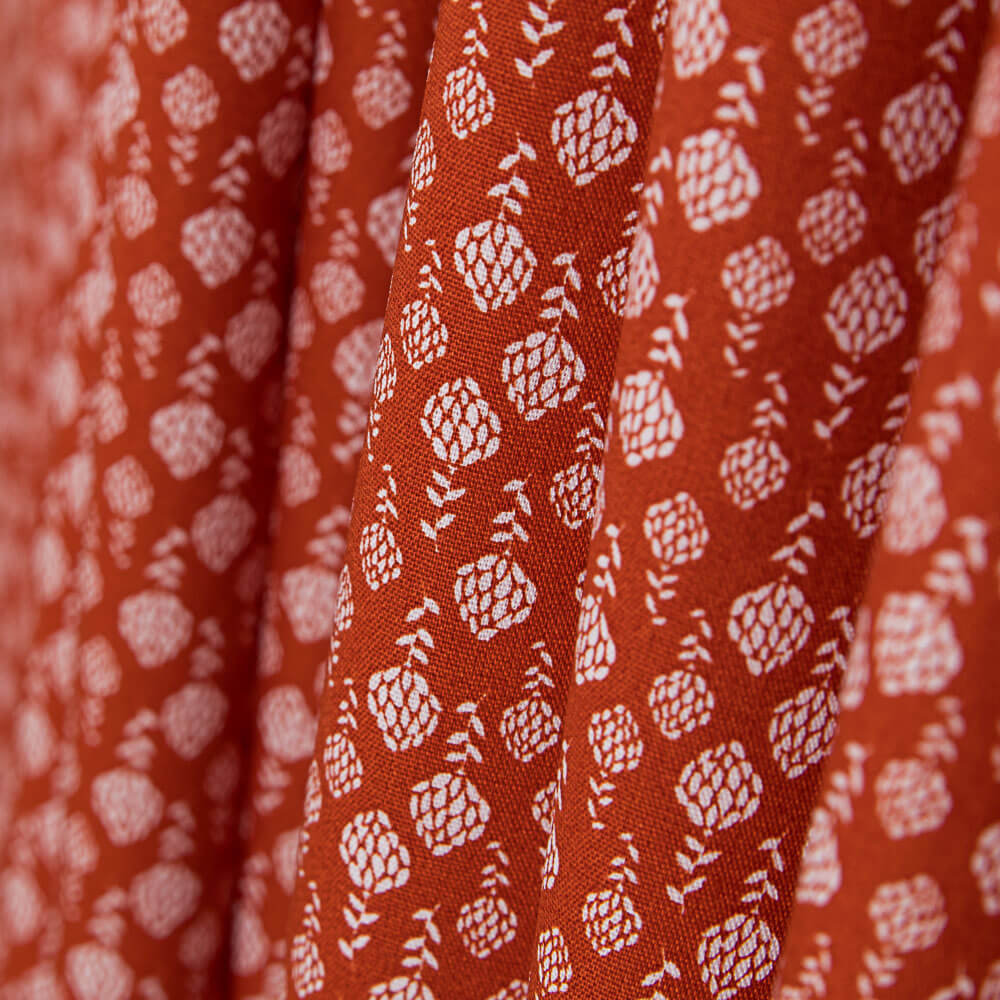 Popeline Alcachofra Laranja - Ribes y Casals