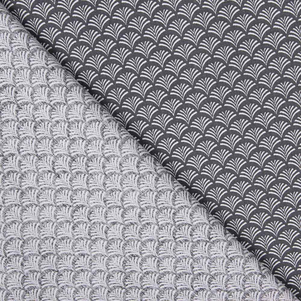 Popeline de Algodão Leque Cinza - Ribes y Casals