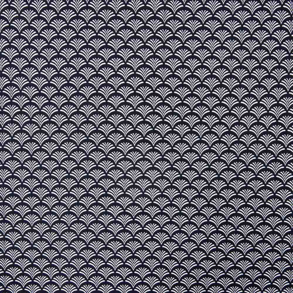 Popeline de Algodão Leque Marinho - Ribes y Casals