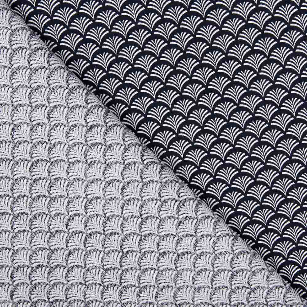 Popeline de Algodão Leque Marinho - Ribes y Casals