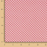 Popeline de Algodão Leque Vermelho - Ribes y Casals