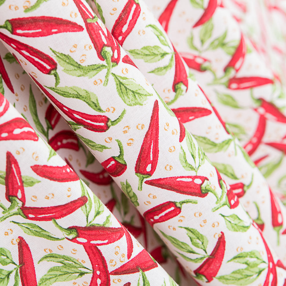 Popeline Algodão Pimenta Branca - Ribes y Casals