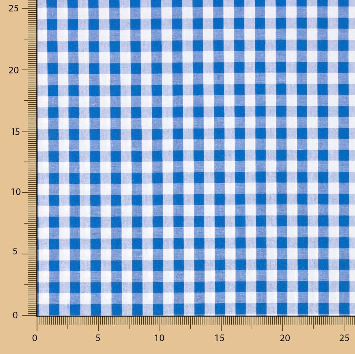 Popeline De Algodão Xadrez Maxi Azul - Ribes y Casals