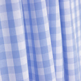 Popeline De Algodão Xadrez Maxi Celeste - Ribes y Casals