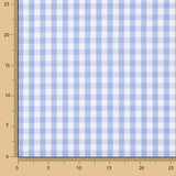 Popeline De Algodão Xadrez Maxi Celeste - Ribes y Casals
