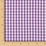 Popeline De Algodão Xadrez Maxi Roxo - Ribes y Casals