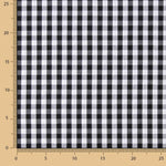 Popeline De Algodão Xadrez Maxi Preto - Ribes y Casals