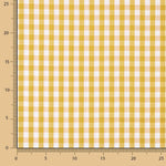 Popeline De Algodão Xadrez Maxi Ocre - Ribes y Casals