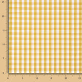 Popeline De Algodão Xadrez Maxi Ocre - Ribes y Casals