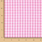 Popeline De Algodão Xadrez Maxi Rosa - Ribes y Casals