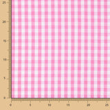 Popeline De Algodão Xadrez Maxi Rosa - Ribes y Casals