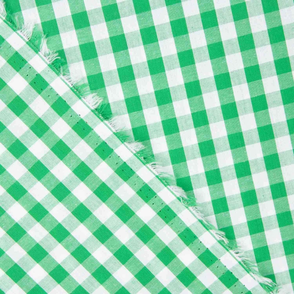 Popeline De Algodão Xadrez Maxi Verde - Ribes y Casals