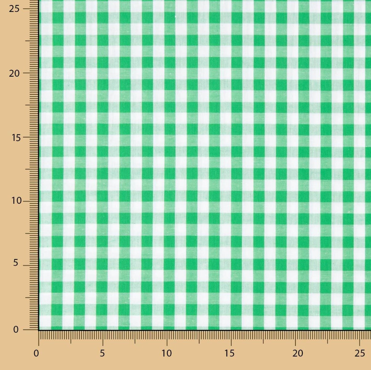 Popeline De Algodão Xadrez Maxi Verde - Ribes y Casals