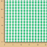 Popeline De Algodão Xadrez Maxi Verde - Ribes y Casals