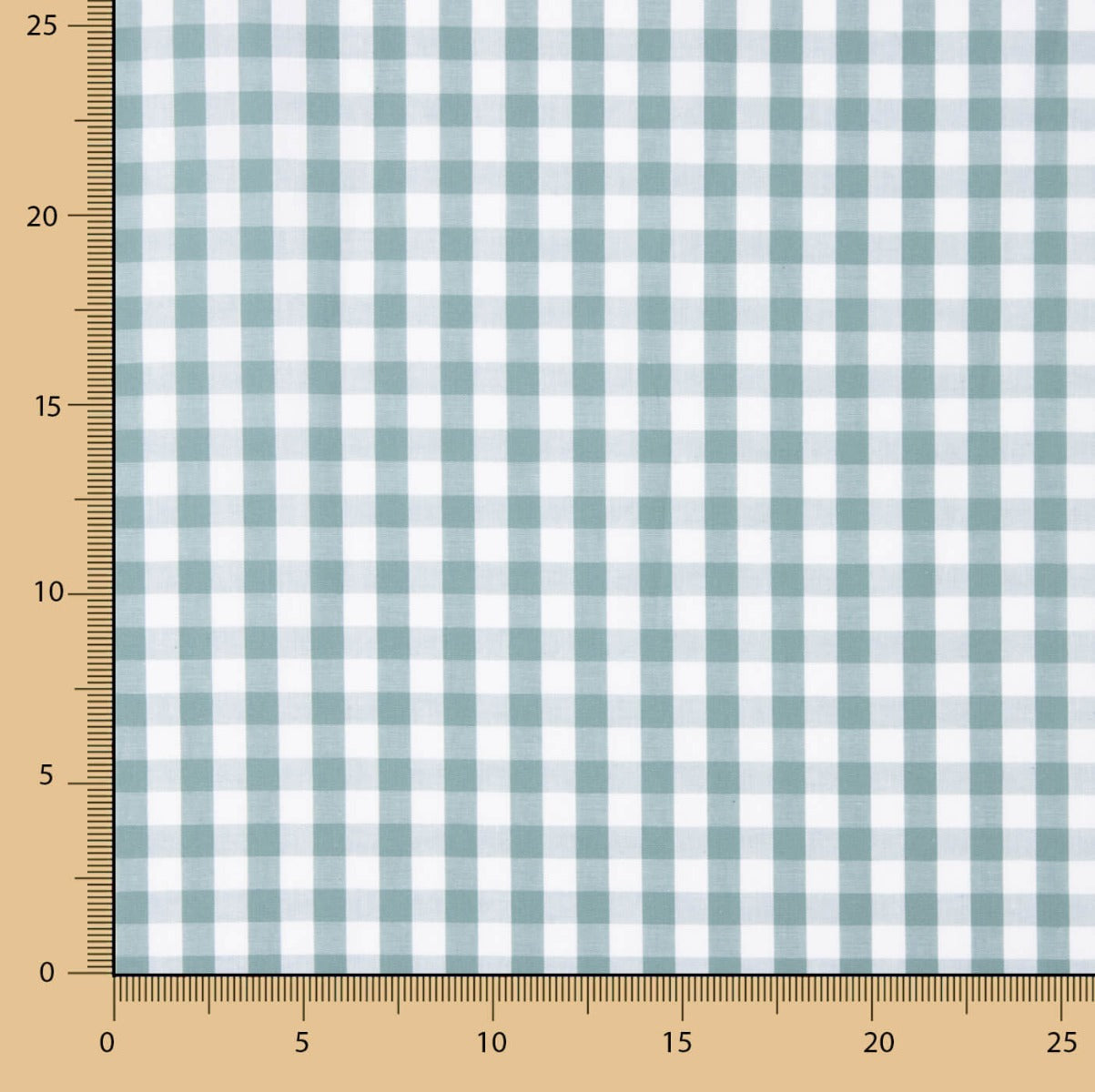 Popeline De Algodão Xadrez Maxi Verde Anis - Ribes y Casals