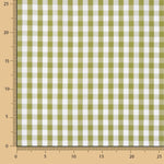 Popeline De Algodão Xadrez Maxi Verde Oliva - Ribes y Casals