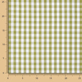 Popeline De Algodão Xadrez Maxi Verde Oliva - Ribes y Casals