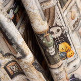 Popeline Algodão Estampado Xadrez Halloween - Ribes y Casals