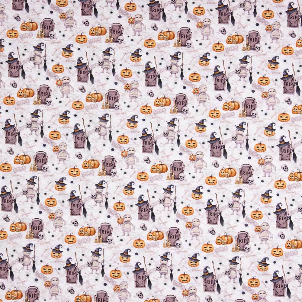 Popeline Algodão Estampado Halloween - Ribes y Casals