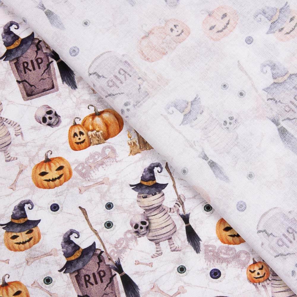 Popeline Algodão Estampado Halloween - Ribes y Casals