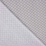 Popeline Algodão Flores Cinza - Ribes y Casals