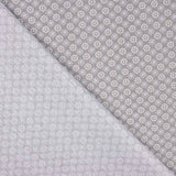 Popeline Algodão Flores Cinza - Ribes y Casals