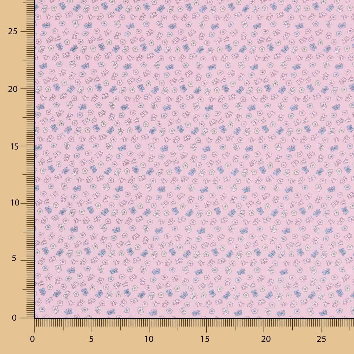 Popeline Algodão Flores Rosa - Ribes y Casals