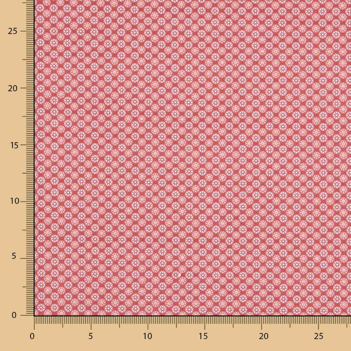 Popeline Algodão Flores Rosa Escuro - Ribes y Casals