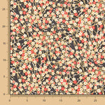 Popeline Algodão Flores Shang  Vermelhas Oeko-Tex® - Ribes y Casals