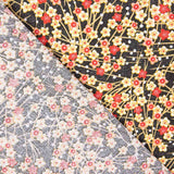 Popeline Algodão Flores Shang  Vermelhas Oeko-Tex® - Ribes y Casals