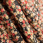 Popeline Algodão Flores Shang  Vermelhas Oeko-Tex® - Ribes y Casals