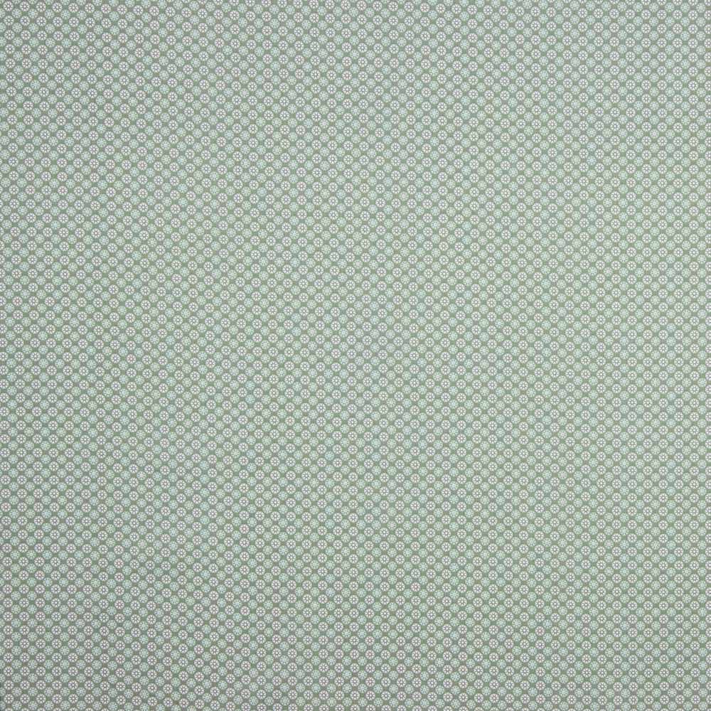 Popeline Algodão Flores Verde Menta - Ribes y Casals