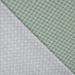 Popeline Algodão Flores Verde Menta - Ribes y Casals